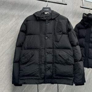 GIVENCHY Best Quality Trendy Personalized Filled Full Thickness Warm Hooded Embroidered Button Down Jacket FZ307