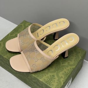 Gucci Demi Rhinestone Mesh Mule Sandals 36-42 SH171