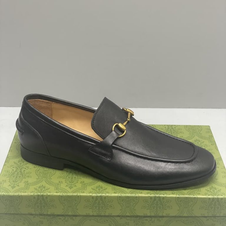 Gucci Jordaan Horsebit Mens Loafers Black-2