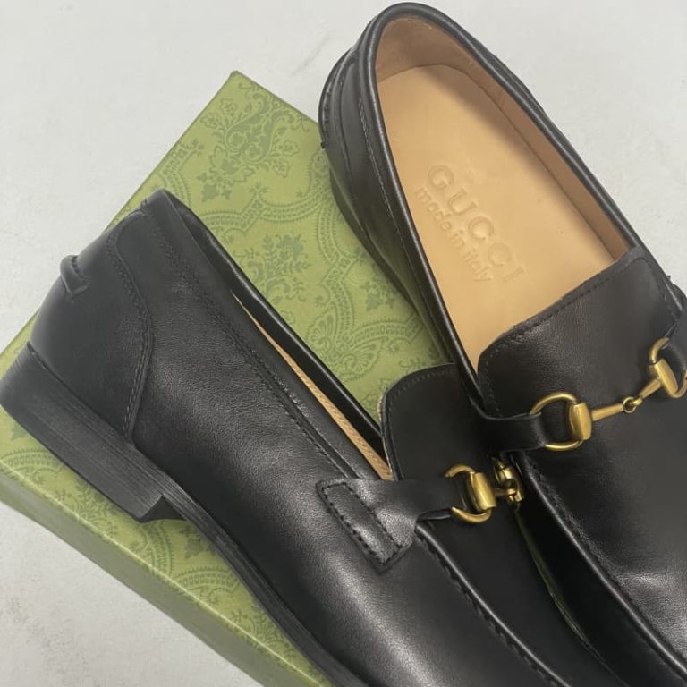 Gucci Jordaan Horsebit Mens Loafers Black-4