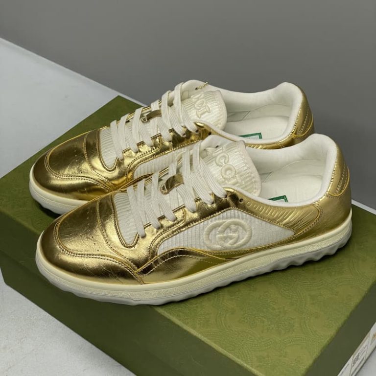 Gucci MAC80 metallic leather sneakers-1