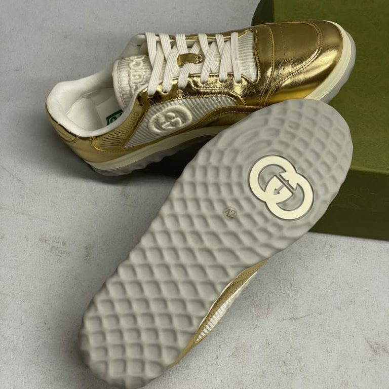 Gucci MAC80 metallic leather sneakers-3