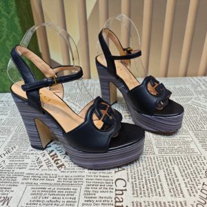 Gucci Women's Interlocking G Sandal In Black 35-42 SH168