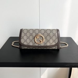 Gucci high quality women shoulder bag letter print leather flap design shoulder bag crossbody bag 21*10.5CM LB347