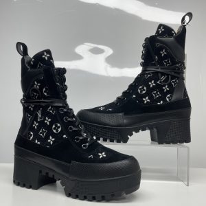 Louis Vuitton Women Platform Boots Suede Stitching 35-42 SH149