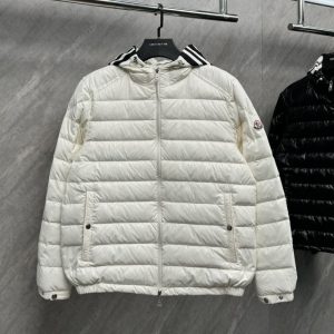 MONCLER top quality hooded outdoor warm windbreaker winter coat warm down jacket black white FZ316