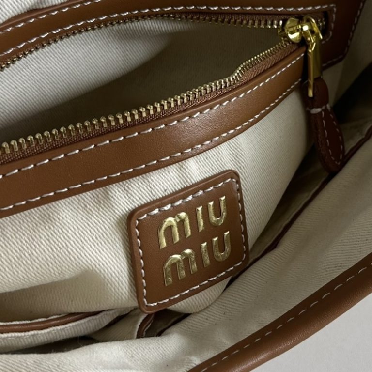 MiuMiu High Quality Women's Tote Bag Large Capacity Cowhide Shoulder Bag 30x36cm LB253 (1)