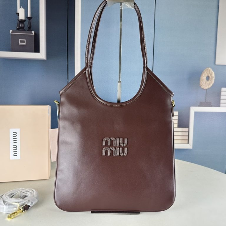 MiuMiu High Quality Women's Tote Bag Large Capacity Cowhide Shoulder Bag 30x36cm LB253 (3)