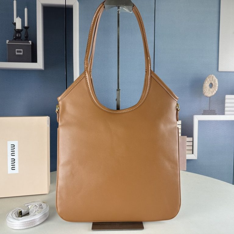 MiuMiu High Quality Women's Tote Bag Large Capacity Cowhide Shoulder Bag 30x36cm LB253 (6)