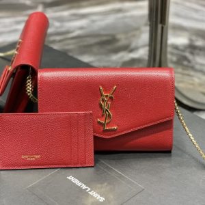 SAINT LAURENT Mini Envelope Bag Women Handbag Classic Clutch Leather Crossbody With A Small Card Case 19x12x4CM LB247