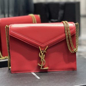 SAINT LAURENT Women Handbag Classic Clutch Leather Crossbody Bag with Double Compartments Inside 22*16.5*5.5CM LB248