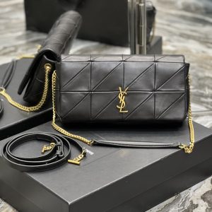 Yves Saint Laurent Best Quality Sheepskin Woman JAMIE Chain Double Strap Flap Large Capacity Shoulder Bag 26.5×14×6cm LB262