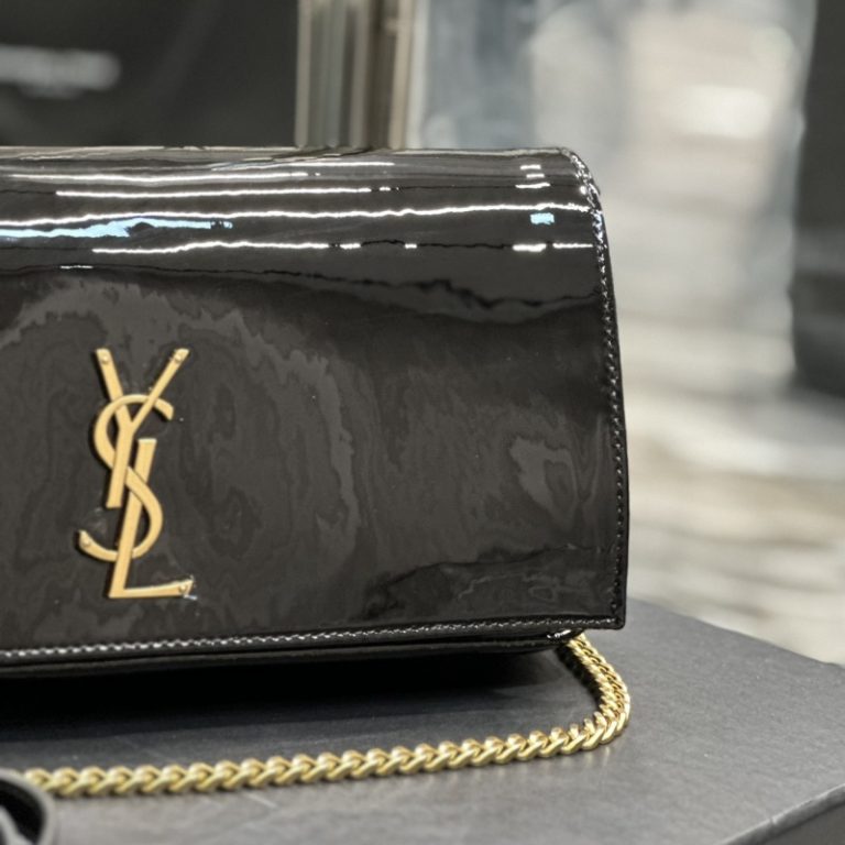 Yves Saint Laurent Best Quality Woman Classic Flap Patent Leather Chain Shoulder Strap Adjustable Shoulder Strap 26x13.5x4