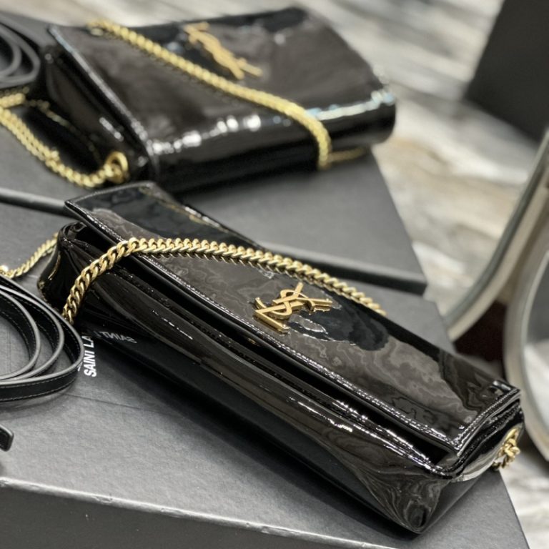 Yves Saint Laurent Best Quality Woman Classic Flap Patent Leather Chain Shoulder Strap Adjustable Shoulder Strap 26x13.5x4