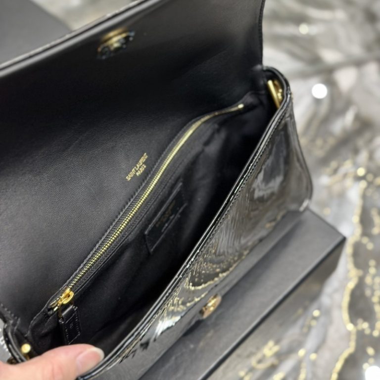 Yves Saint Laurent Best Quality Woman Classic Flap Patent Leather Chain Shoulder Strap Adjustable Shoulder Strap 26x13.5x4
