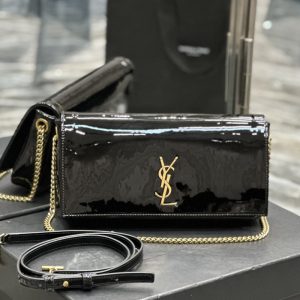 Yves Saint Laurent Best Quality Woman Classic Flap Patent Leather Chain Shoulder Strap Adjustable Shoulder Strap 26x13.5x4.5cm LB268