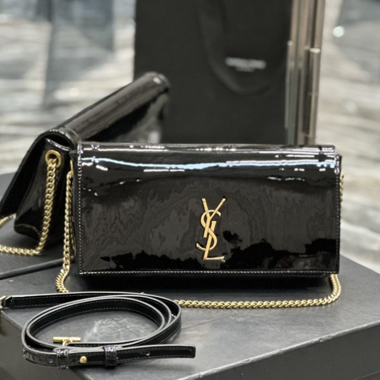 Yves Saint Laurent Best Quality Woman Classic Flap Patent Leather Chain Shoulder Strap Adjustable Shoulder Strap 26x13.5x4
