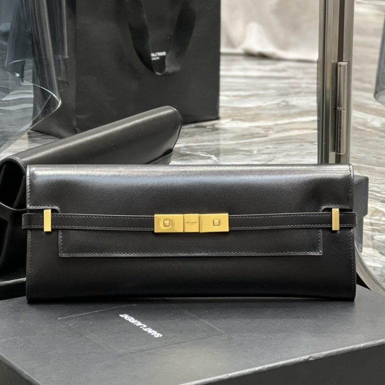 Yves Saint Laurent Best Quality WomanClassic Manhattan Clutch Cowhide Flap Small Capacity 31x14x3cm LB264 (5)