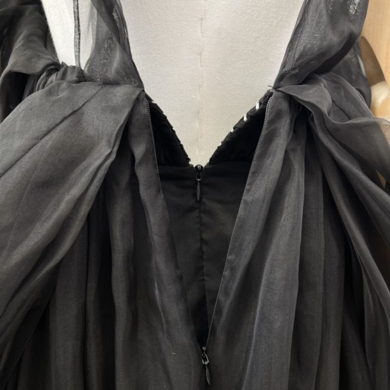 Zimmermann black deep v neck backless see through Irregular hem maxi dress-6