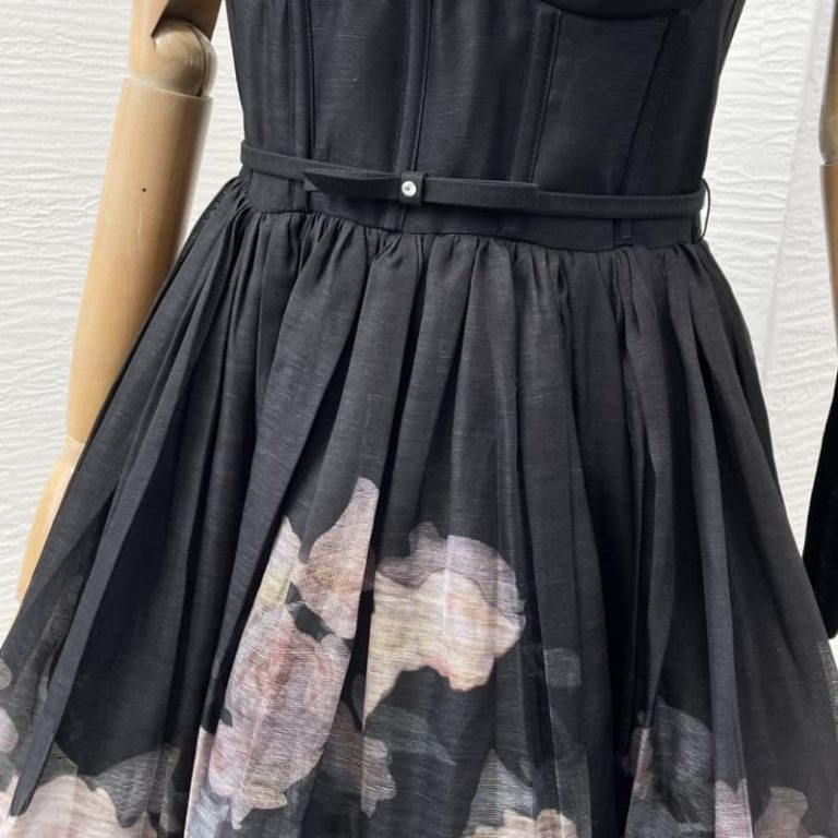 Zimmermann black floral print sleeveless backless midi dress-4