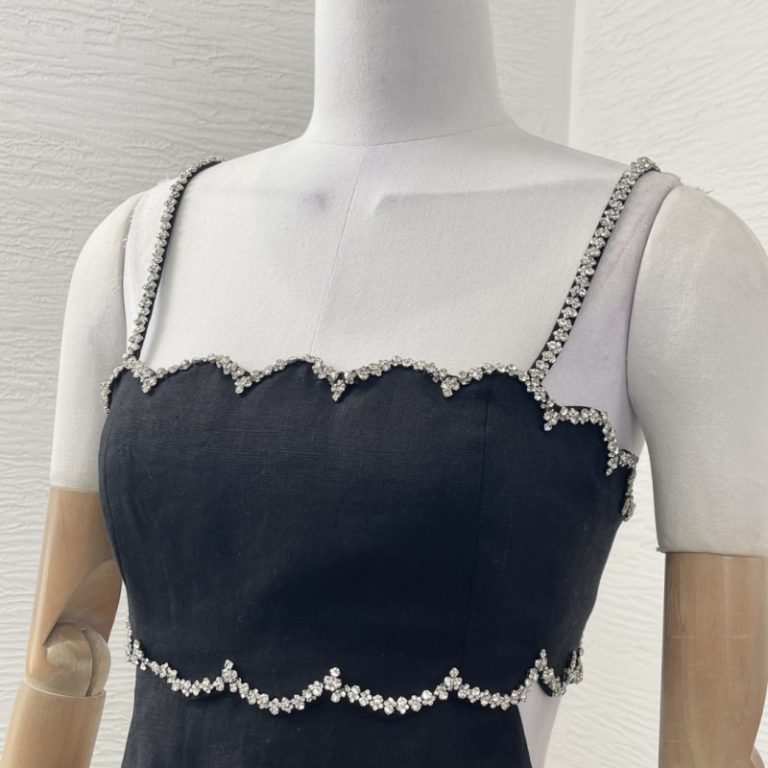 Zimmermann black sleeveless shell edge cut out waist mini dress-3