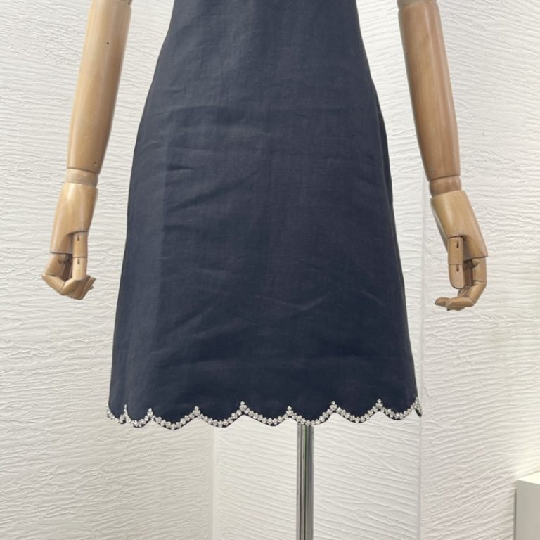 Zimmermann black sleeveless shell edge cut out waist mini dress-5