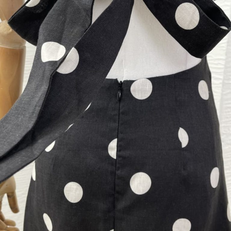 Zimmermann black white dot print sleeveless mini dress-6