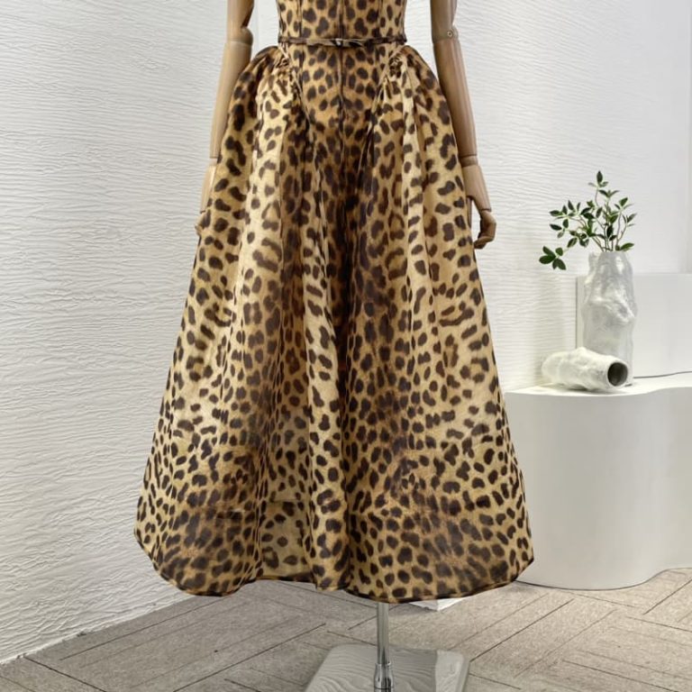 Zimmermann brown leopard print sleeveless diamonds pleat midi dress-6