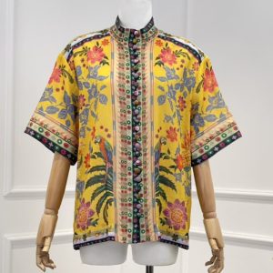 Zimmermann high quality blouse and short blouse 100% Ramie short 100%Linen FZ376