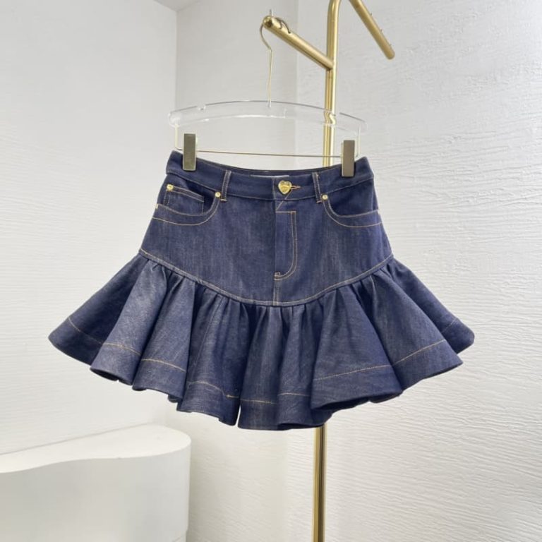 Zimmermann navy blue denim skirt-1