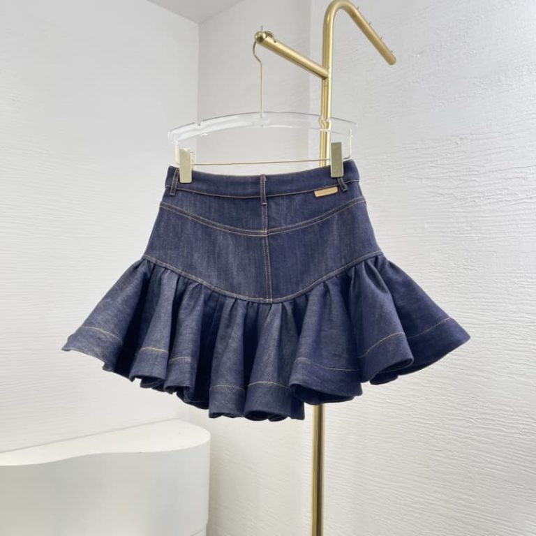 Zimmermann navy blue denim skirt-2