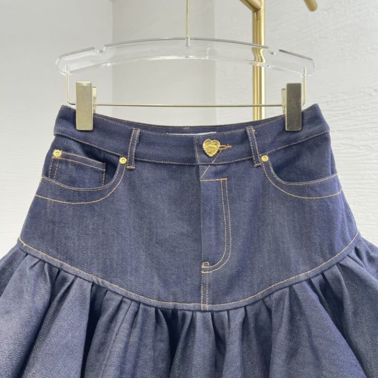 Zimmermann navy blue denim skirt-3