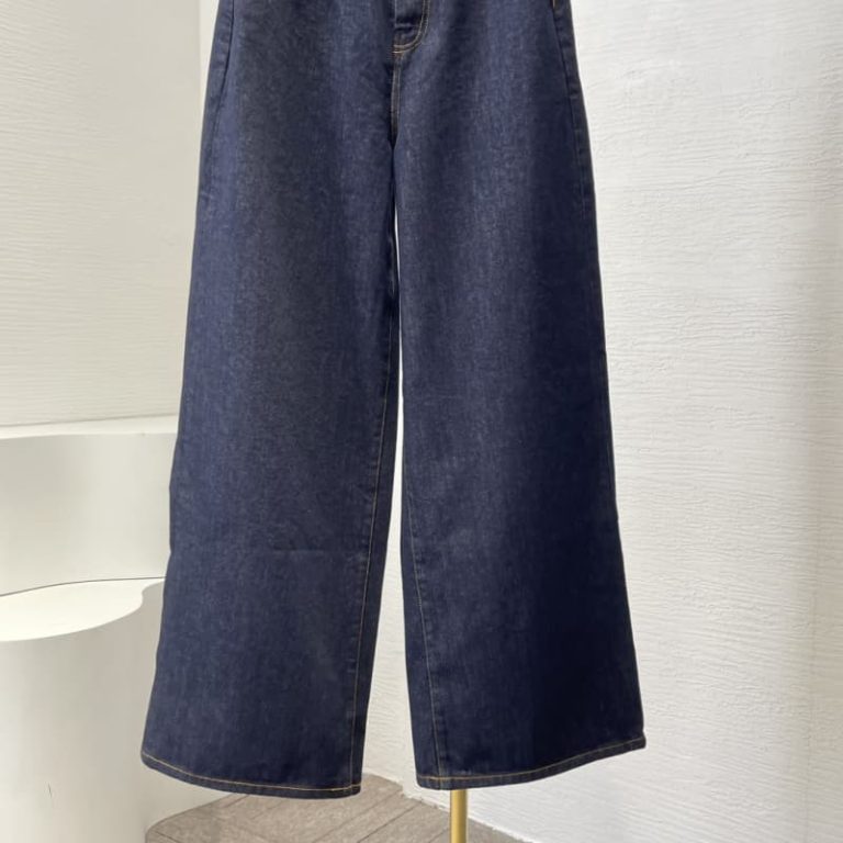 zimmermann navy blue straight denim jeans pants trousers-5