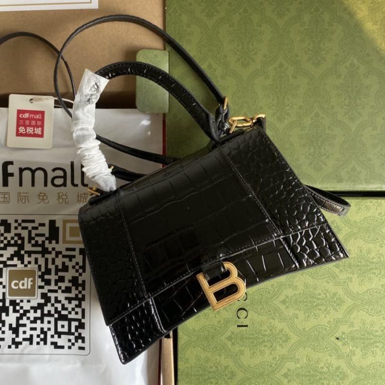 BALENCIAGA best quality Women Shoulder bag Handbag Flap design Front with logo metal decoration-1