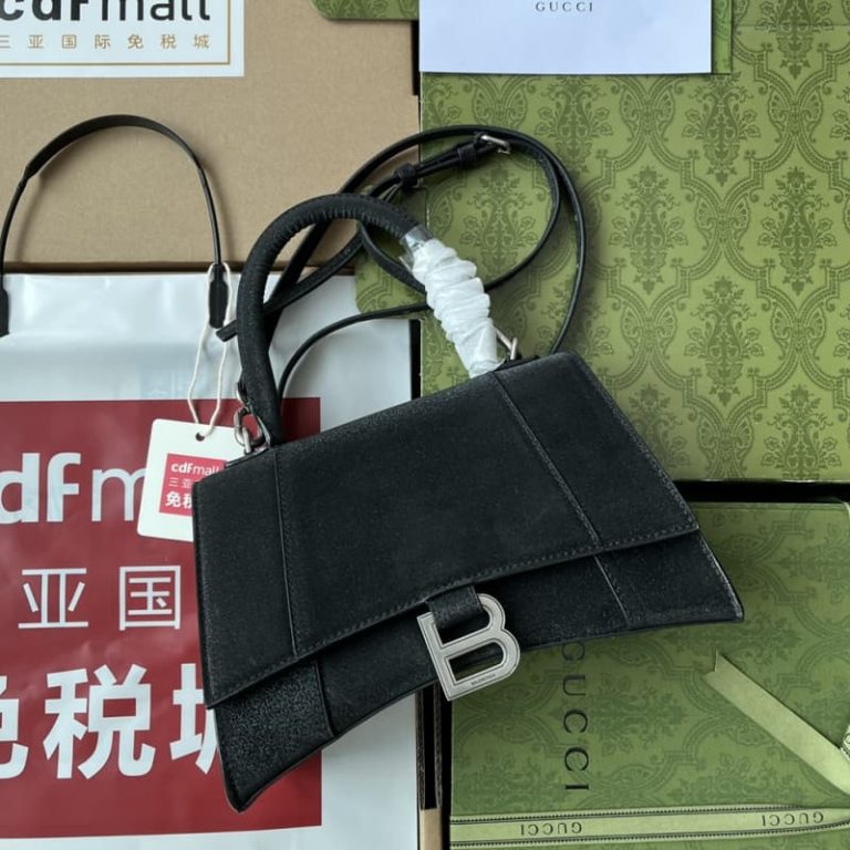 BALENCIAGA best quality Women Shoulder bag Handbag Flap design Front with logo metal decoration-1