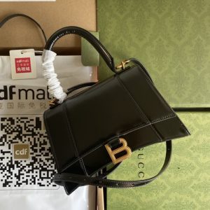 BALENCIAGA best quality women shoulder bag handbag Flap design Front with logo metal decoration 23*15*10CM LB444(5)