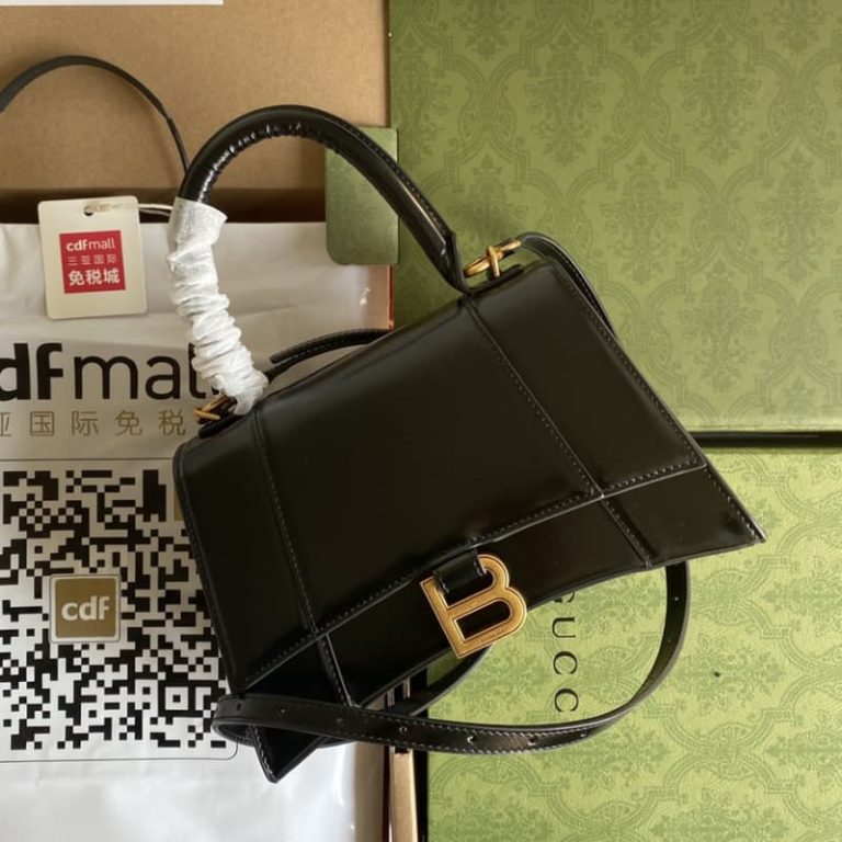 BALENCIAGA best quality Women Shoulder bag Handbag Flap design Front with logo metal decoration-1