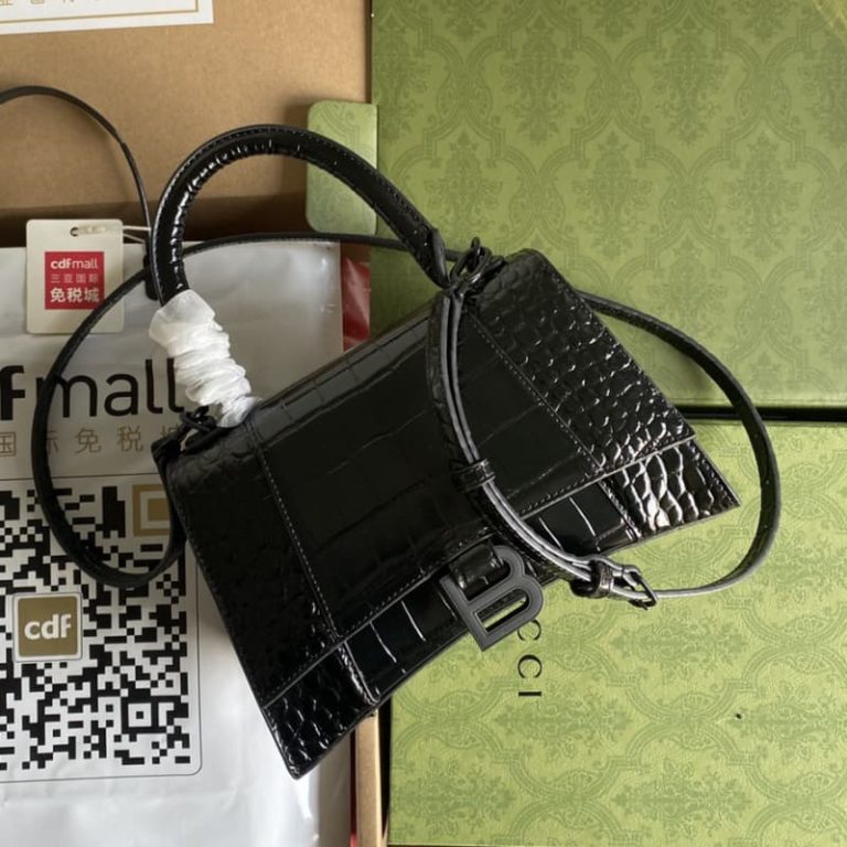 BALENCIAGA best quality Women Shoulder bag Handbag Flap design Front with logo metal decoration-1