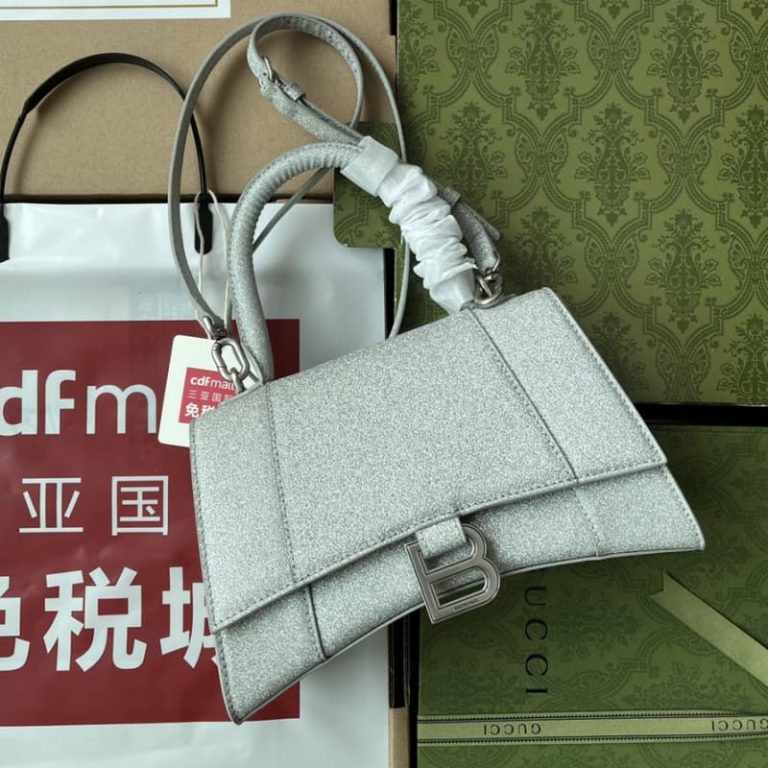 BALENCIAGA best quality Women Shoulder bag Handbag Flap design Front with logo metal decoration-3
