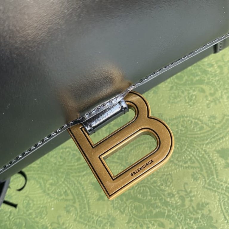 BALENCIAGA best quality Women Shoulder bag Handbag Flap design Front with logo metal decoration-3