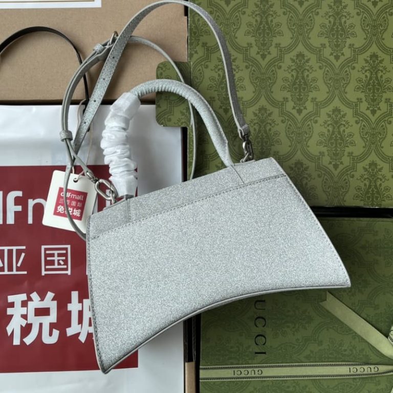 BALENCIAGA best quality Women Shoulder bag Handbag Flap design Front with logo metal decoration-4