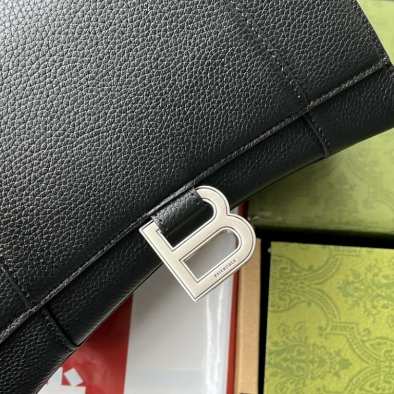 BALENCIAGA best quality Women Shoulder bag Handbag Flap design Front with logo metal decoration-5