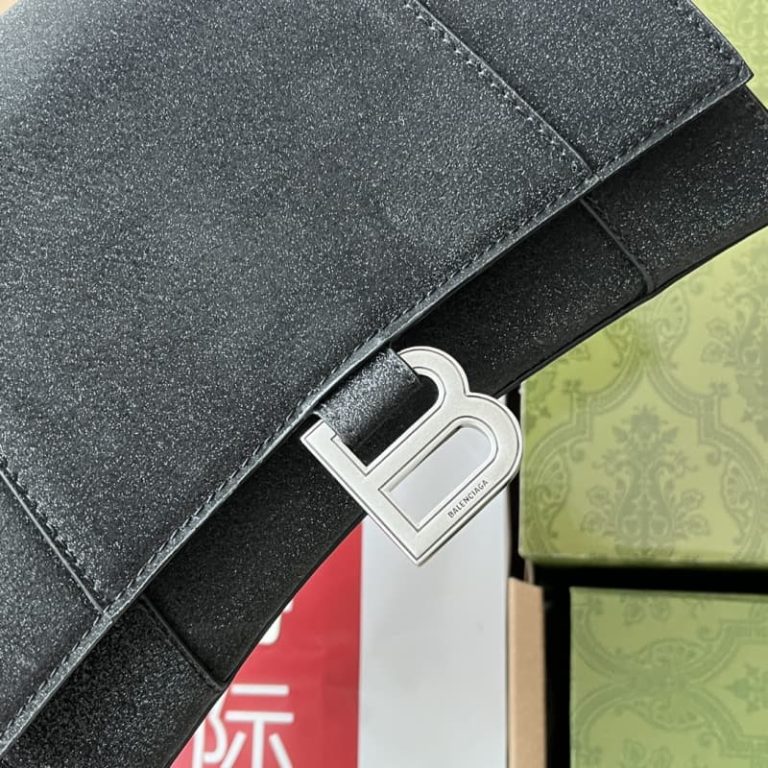 BALENCIAGA best quality Women Shoulder bag Handbag Flap design Front with logo metal decoration-9