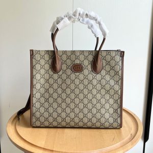 GUCCI High Quality Women Handbag Shoulder Bag Letters Embroidery Red and Green Webbing Belt Adjustable Length 31*26*14CM LB356