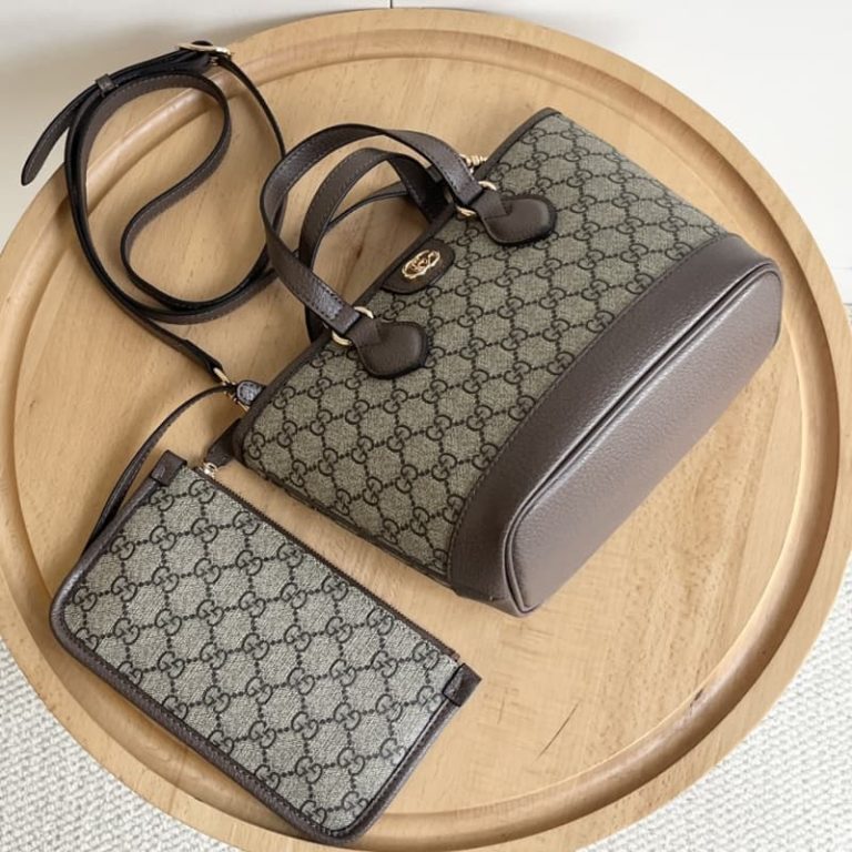 GUCCI High Quality Women Mini Tote Shoulder Handbag Letters Embroidery Gold Logo Embellishment-8