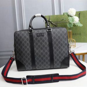 GUCCI High-quality men shoulder bag handbag computer slanting cross bar surface GG pattern design 36*28*7CM LB399