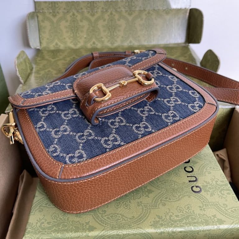 GUCCI High quality mini shoulder bag Women handbag Flap design surface letter embroidery front with gold accessories-3