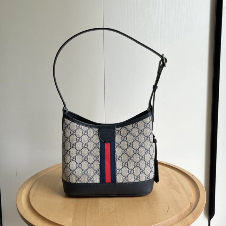 GUCCI High quality women handbag shoulder bag Canvas letter embroidery surface Front with double G logo-2