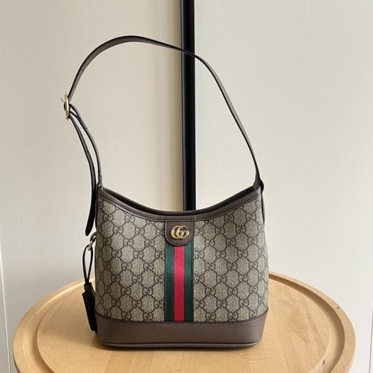 GUCCI High quality women handbag shoulder bag Canvas letter embroidery surface Front with double G logo-5