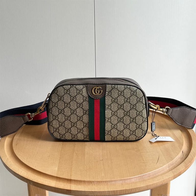 GUCCI High quality women shoulder bag Canvas monogrammed embroidered surface Signature double G accessories-1